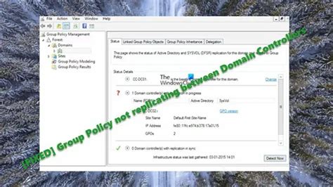 fix replication between domain controllers.